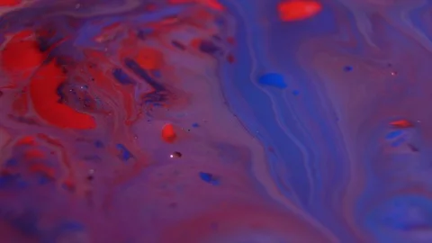 Fantastic abstract paint bubbles moving in slow motion. Chemical reaction of Stock Footage 87248171