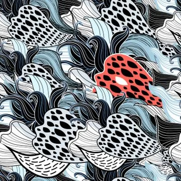Fantastic abstract pattern Stock Illustration