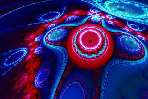 Fantastic abstract pattern resembling alien flower plants Stock Illustration