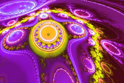 Fantastic abstract pattern resembling alien flower plants Stock Illustration