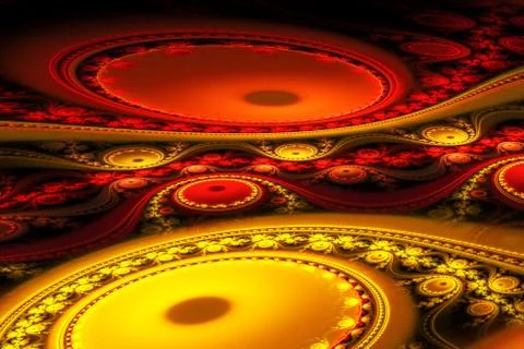 Fantastic abstract pattern resembling alien flower plants Stock Illustration