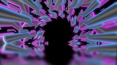 Fantastic Abstract Rotation of 3D Objects. 4K Stock Footage 293782772