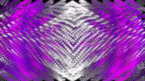 Fantastic Abstract Rotation of Multicolored Particles in Space. 4K Video stock 295611130