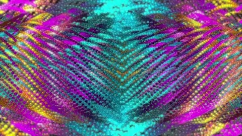 Fantastic Abstract Rotation of Multicolored Particles in Space 03. 4K Stock Footage 295612423