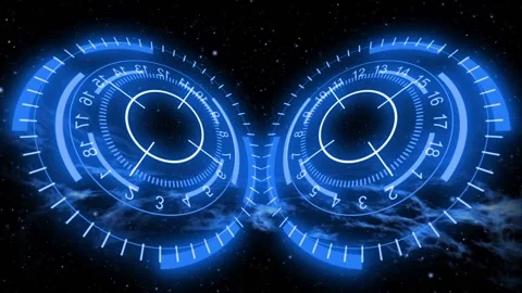 Fantastic abstract space background with rotating 3d hemispheres. Stock Footage 150931247