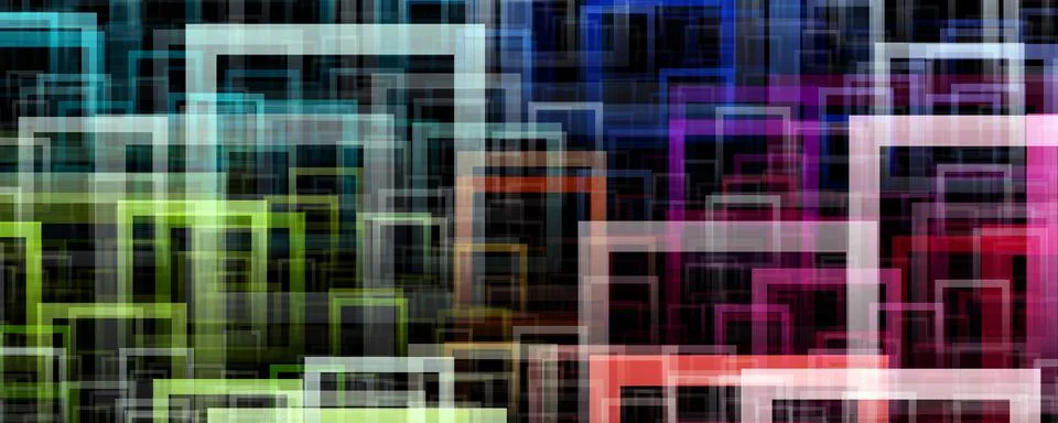 Fantastic abstract square panorama background design illustration Stock Illustration