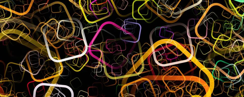 Fantastic abstract square panorama background design illustration Stock Illustration