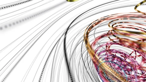 Fantastic animation with stripe wave object in slow motion, loop 4K 库存影片 331224014