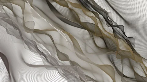 Fantastic animation with wave object in slow motion, 4096x2304 loop 4K Stock Footage 111929498