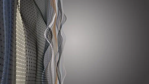 Fantastic animation with wave object in slow motion, 4096x2304 loop 4K Stock Footage 129170606