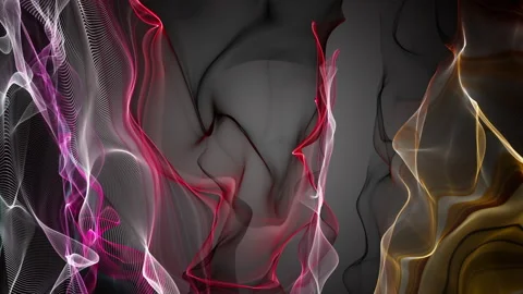 Fantastic animation with wave object in slow motion, 4096x2304 loop 4K Vídeo Stock 153557100