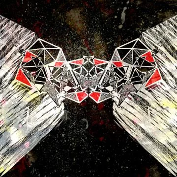 Fantastic background with geometric object Stock Illustration