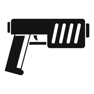 Fantastic blaster icon, simple style 스톡 일러스트