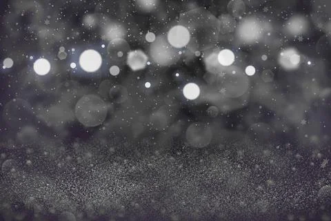 Fantastic bright abstract background glitter lights with falling snow flakes イラスト素材