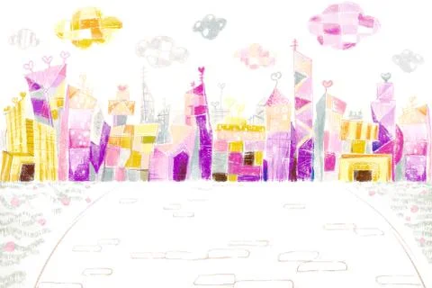 Fantastic buildings Ilustración de archivo