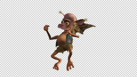Fantastic character Pensive Chudilo with an alpha channel Stock Illustration