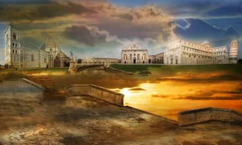 Fantastic cities Stock Photos