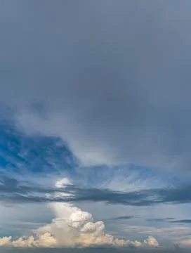 Fantastic clouds against blue sky, panorama Stock Photos