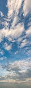 Fantastic clouds against blue sky, panorama Stock Photos