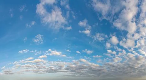 Fantastic clouds against blue sky, panorama Stock Photos