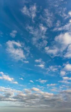 Fantastic clouds against blue sky, panorama Stock Photos