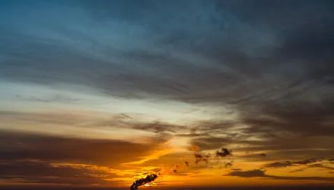 Fantastic clouds at sunrise 库存照片