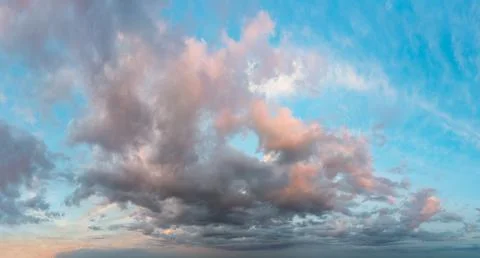 Fantastic clouds at sunrise Stock Photos