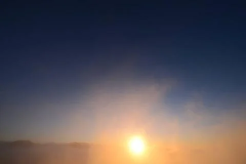 Fantastic cloudscape and sun at sunset time. Fantastic cloudscape and sun ... 스톡 사진