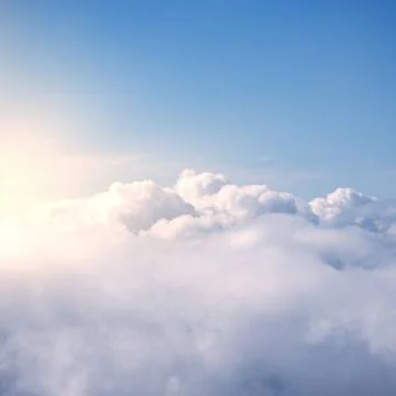 Fantastic cloudscape at sunset. Fantastic cloudscape and sun at sunset tim... 스톡 사진
