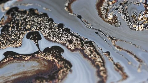 Fantastic color liquid structure in motion Stock Footage 133697640
