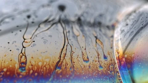 Fantastic color liquid structure in motion Stock Footage 138014302