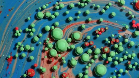 Fantastic colored bubbles of paint Stock-Footage 84854843