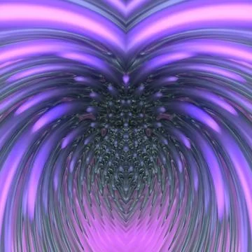 Fantastic composition with ferromagnet drop of neon color. 3d illustration Stock Illustration