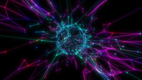 Fantastic cyberpunk galaxy. Seamless loop. Stock Footage 126545024