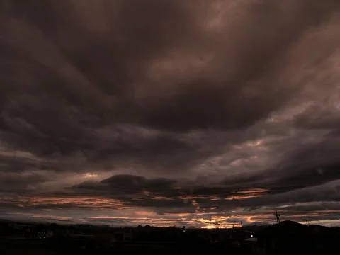 Fantastic dark clouds Stock Photos