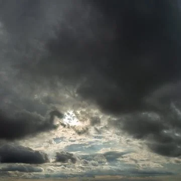 Fantastic dark thunderclouds Stock Photos