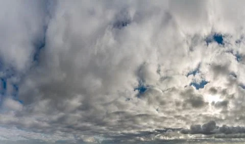 Fantastic dark thunderclouds, sky panorama Stock Photos