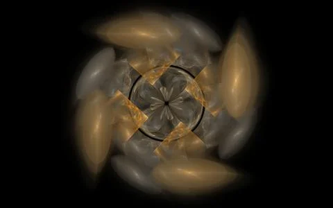 Fantastic emblem on a dark background Stock Illustration