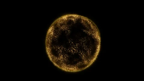 Fantastic fire moon sphere motion graphic Видео 241015123