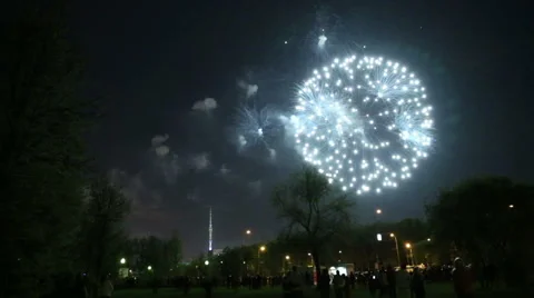 Fantastic fireworks at VVC Stock Footage 49929343