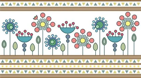 Fantastic flowers Stock Illustration