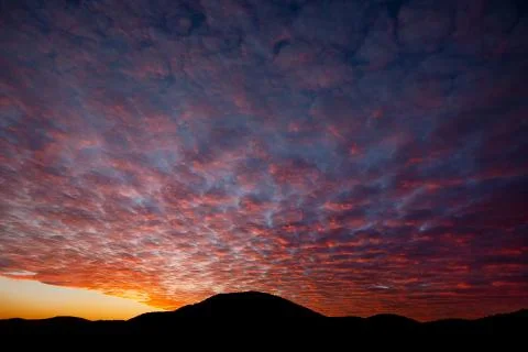 Fantastic gradient sundown cloudscape Stock Photos