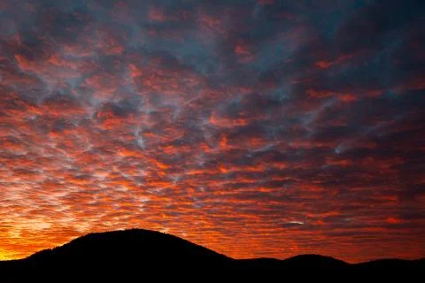 Fantastic gradient sundown cloudscape Stock Photos