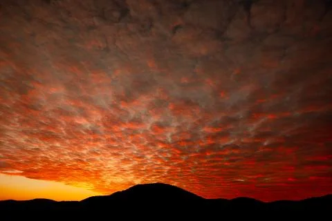 Fantastic gradient sundown cloudscape Stock Photos