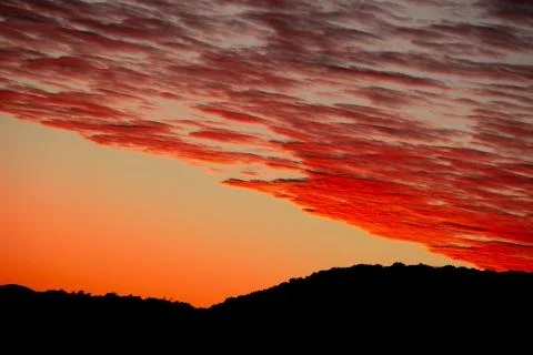 Fantastic gradient sundown cloudscape Stock Photos