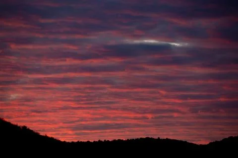 Fantastic gradient sundown cloudscape Stock Photos