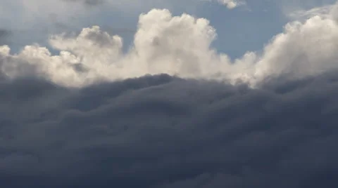 Fantastic Grey Scenery Clouds Lighting Powerful Summer Heavy Storm Coming Cloudy Stock Footage 41536734