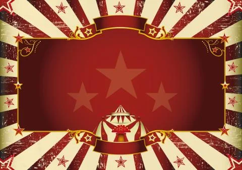 Fantastic horizontal circus Stock Illustration