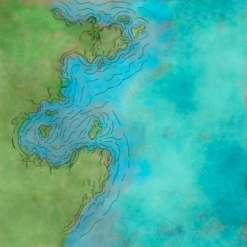 Fantastic Map vector Stock Illustration