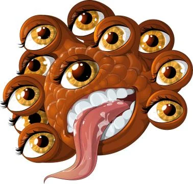 Fantastic monster beholde Stock Illustration
